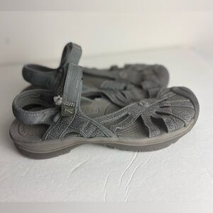 KEEN Rose Sandal Grey Womens Size 7 Anatomical Footbed Outdoor